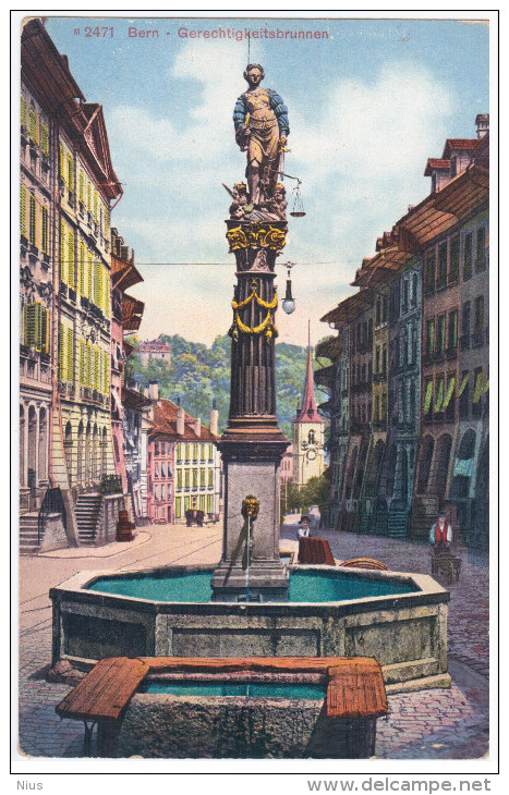 Switzerland Schweiz Suisse Svizzera, Bern Berne Gerechtigkeitsbrunnen - Berne