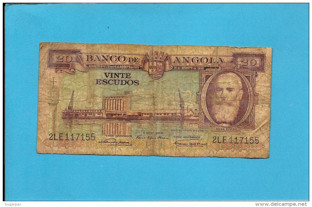 ANGOLA - 20 ESCUDOS - 15.08.1956 - P 87 - SILVA PORTO - PORTUGAL - Angola