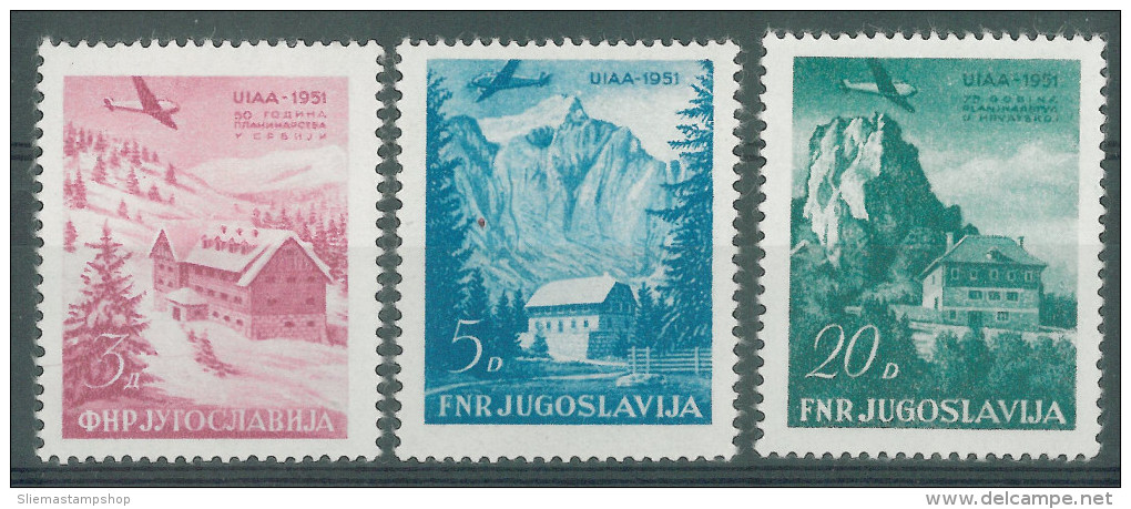 YUGOSLAVIA - 1951 ALPINISTS - Airmail