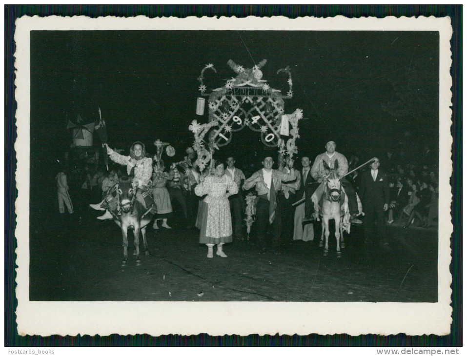 1940 Desfile De MARCHAS POPULARES (Benfica), Na Avenida Liberdade Em LISBOA. Real Photo PORTUGAL - Célébrités