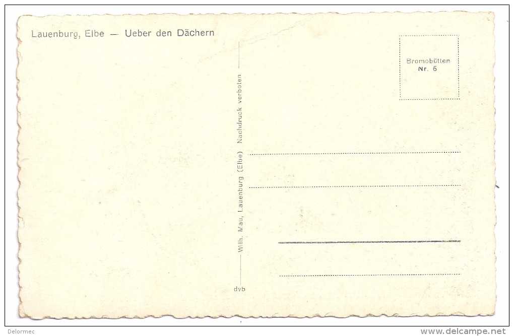 CPSM Lauenburg Elbe Deutschland Schleswig Holstein Ueber Den Dächern Verlag Wilh. Mau Non écrite Bon état - Lauenburg