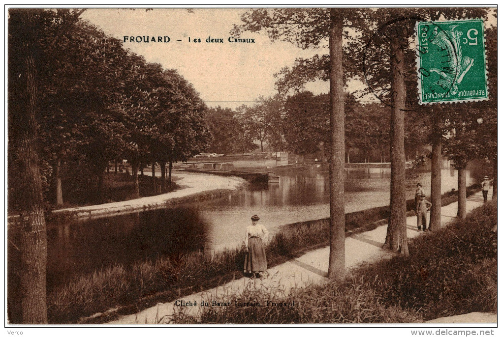 Carte Postale Ancienne De FROUARD - LES 2 CANAUX - Frouard