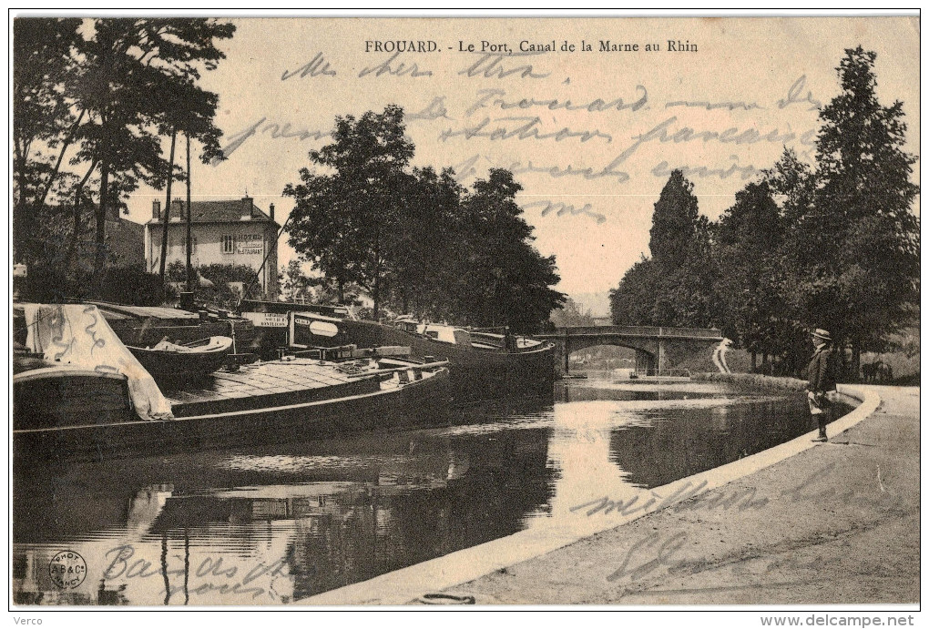 Carte Postale Ancienne De FROUARD - LE PORT, LE CANAL DE LA MARNE AU RHIN - Frouard