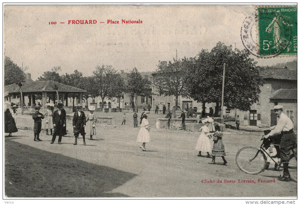 Carte Postale Ancienne De FROUARD - PLACE NATIONALE - Frouard