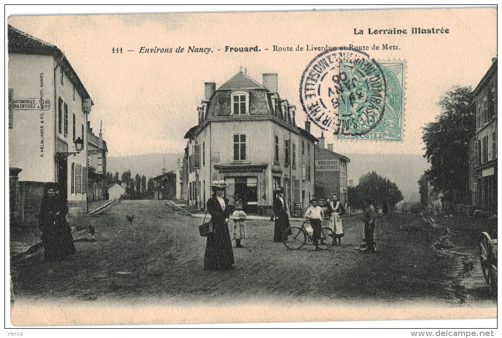 Carte Postale Ancienne De FROUARD - ROUTE DE LIVERDUN ET DE METZ - Frouard