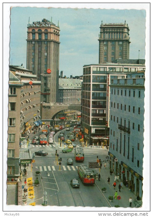 Suède-STOCKHOLM--1975--Kungsgatan (très Animée,autocars)-cpsm 15 X 10 N°191 éd SA MAR AB - Suède