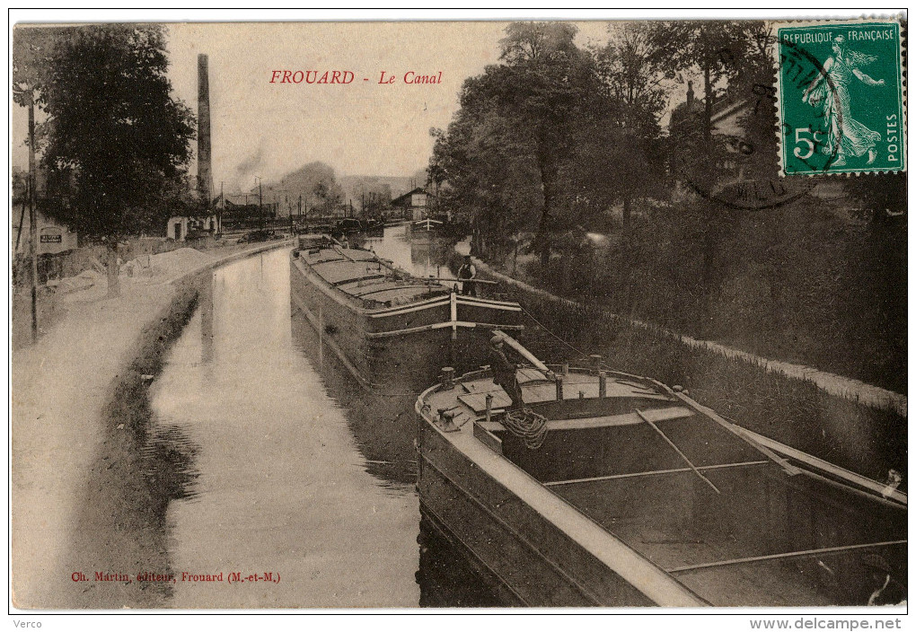 Carte Postale Ancienne De FROUARD - LE CANAL - Frouard