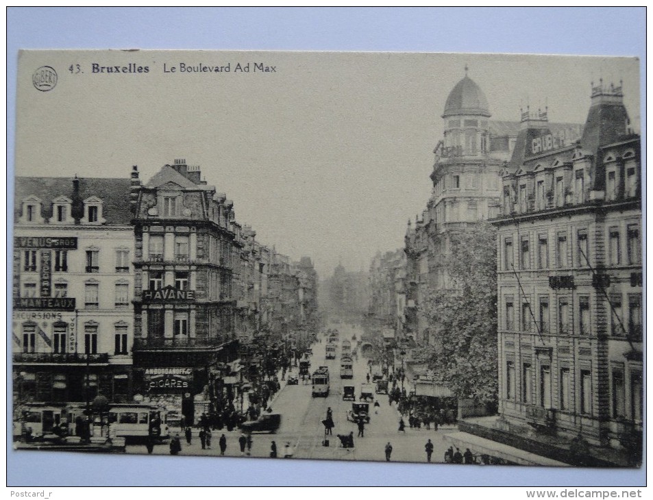 Belgium Bruxelles -Le Boulevarde Ad Max  A1 - Prachtstraßen, Boulevards