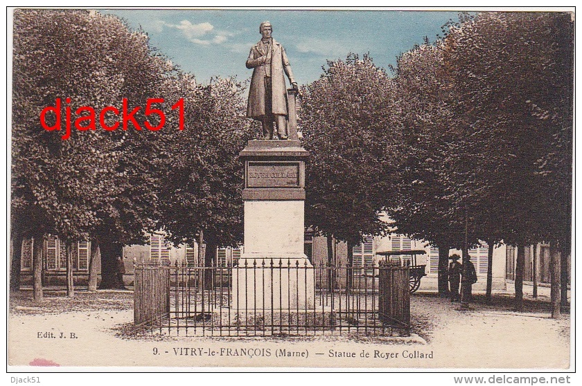 51 - VITRY-LE-FRANCOIS (Marne) - Statue De Royer Collard - 1928 (Petite Animation) / 2 Scans - Vitry-le-François