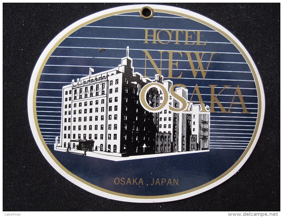 HOTEL MOTOR HOSTEL INN MOTEL LODGE PENSION NEW OSAKA JAPAN LUGGAGE LABEL ETIQUETTE KOFFERAUFKLEBER DECAL STICKER - Etiquettes D'hotels