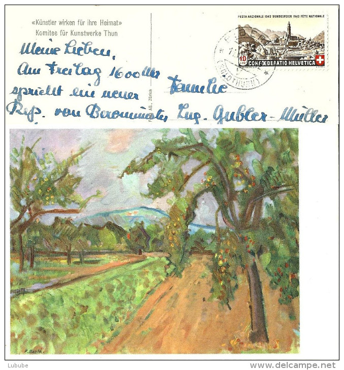 Landschaft Bei Riehen  (P.H.Barth)                1943 - Sonstige & Ohne Zuordnung