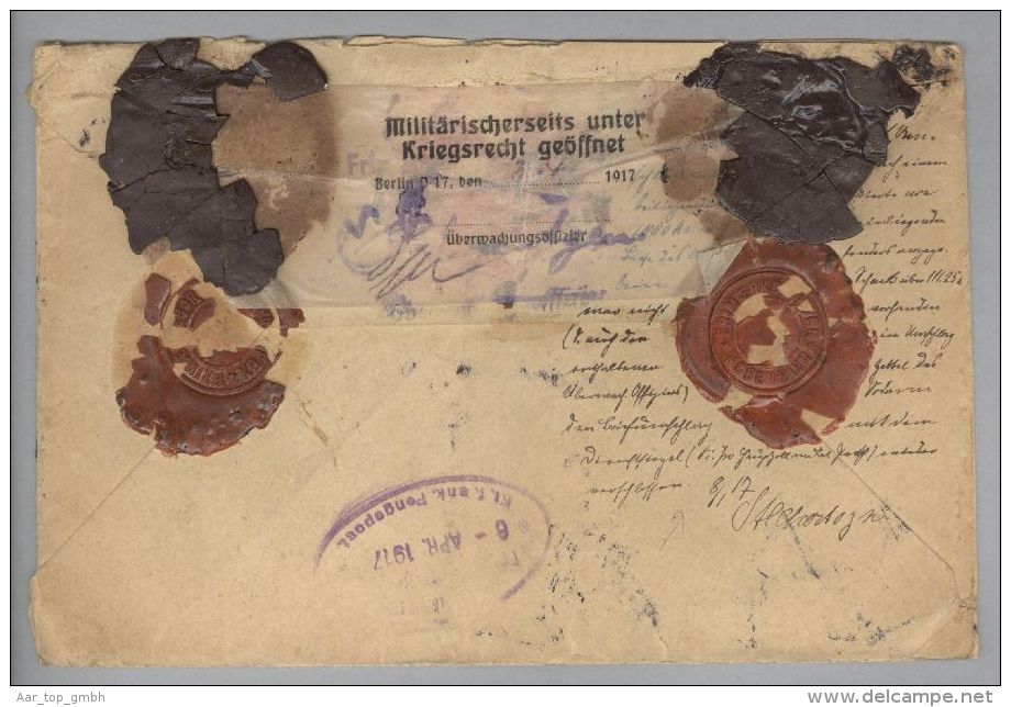Dänemark1917-01-04 Kopenhagen Valorenbrief Nach Berlin Retourniert - Lettres & Documents