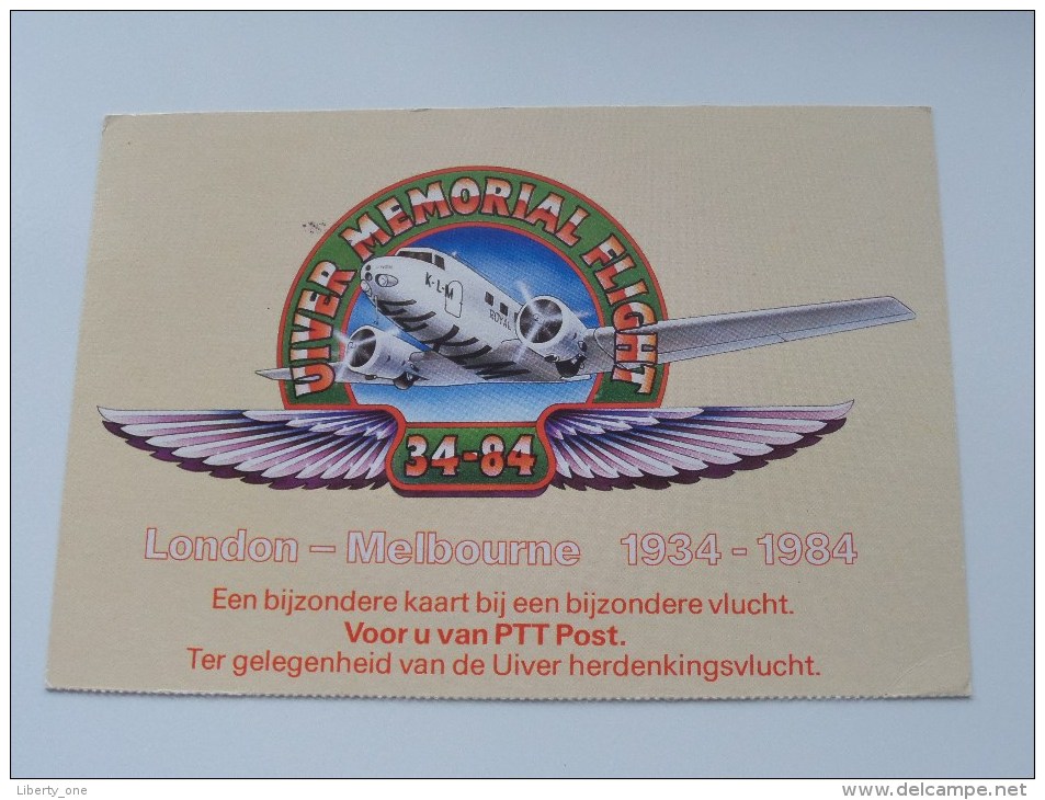 Uiver MEMORIAL FLIGHT 34-84 ( UIVER ) Anno 1934 - 1984 ( Zie Foto Voor Details ) !! - Other & Unclassified