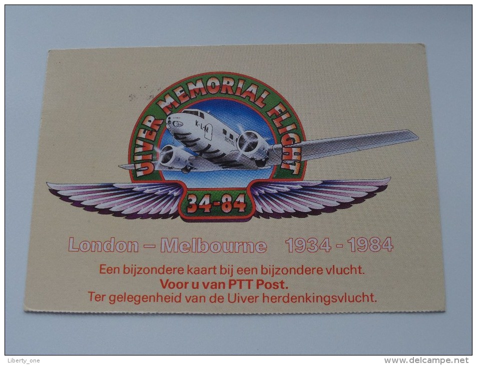 Uiver MEMORIAL FLIGHT 34-84 ( UIVER ) Anno 1934 - 1984 ( Zie Foto Voor Details ) !! - Other & Unclassified