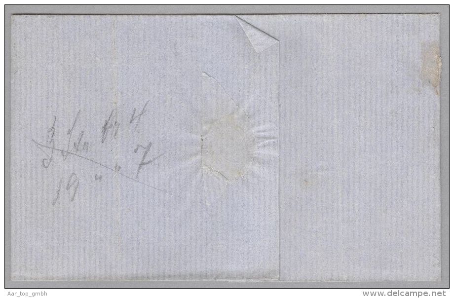 Dänemark 1856-05-21 Ribe Briefhülle Mit Mi#4 Nach Flensburg - Lettres & Documents
