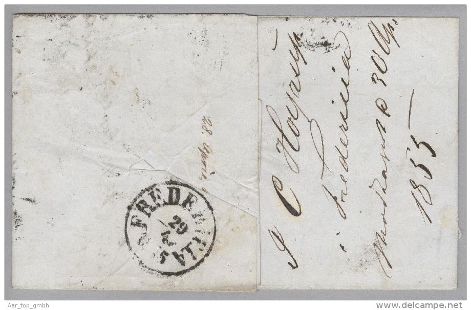 Dänemark 1855-04-30 Frederitia Mit Mi # 4 - Brieven En Documenten