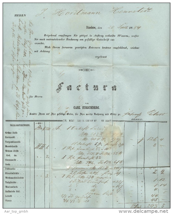 Dänemark 1859-09-21 Itzehoe Brief Mit Mi#7a 3-Ringstempel #119 Nach Hennstedt - Brieven En Documenten