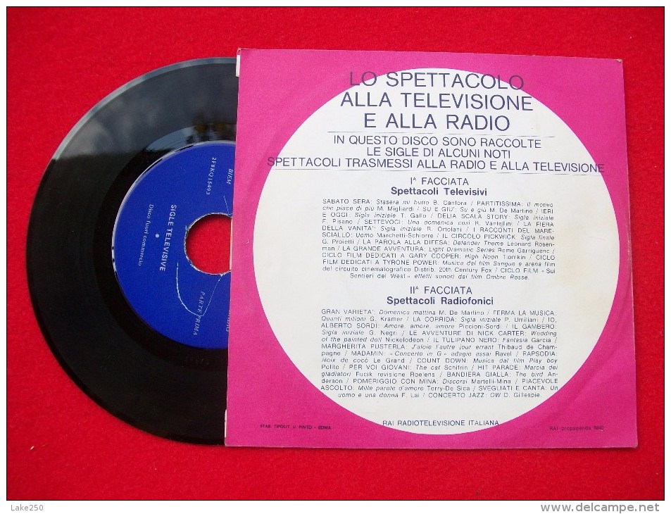 SIGLE TELEVISIVE E SIGLE RADIOFONICHE - Editions Limitées