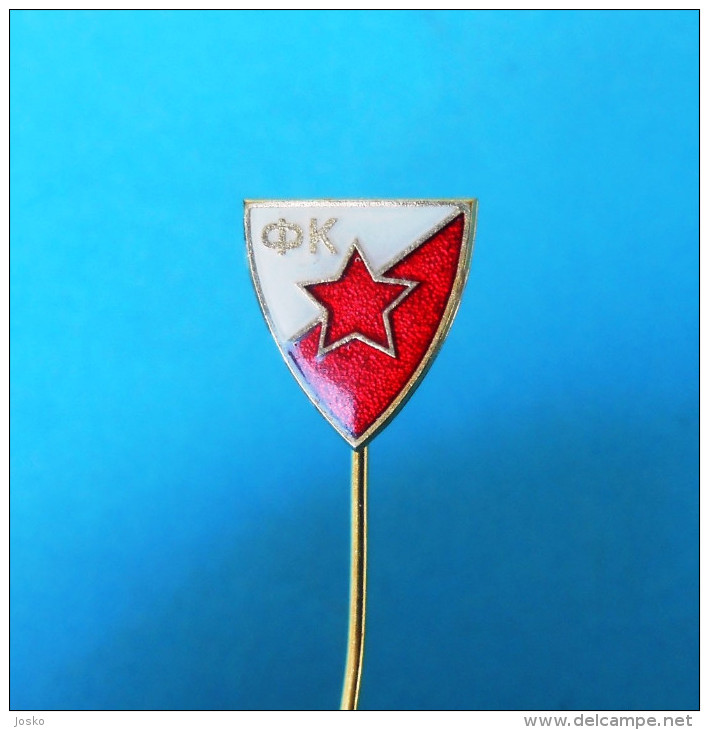 FC RED STAR Football Soccer Club Belgrade Serbia Ex Yugoslavia Old Pin Badge Fussball Futbol Futebol Calcio Anstecknadel - Fussball