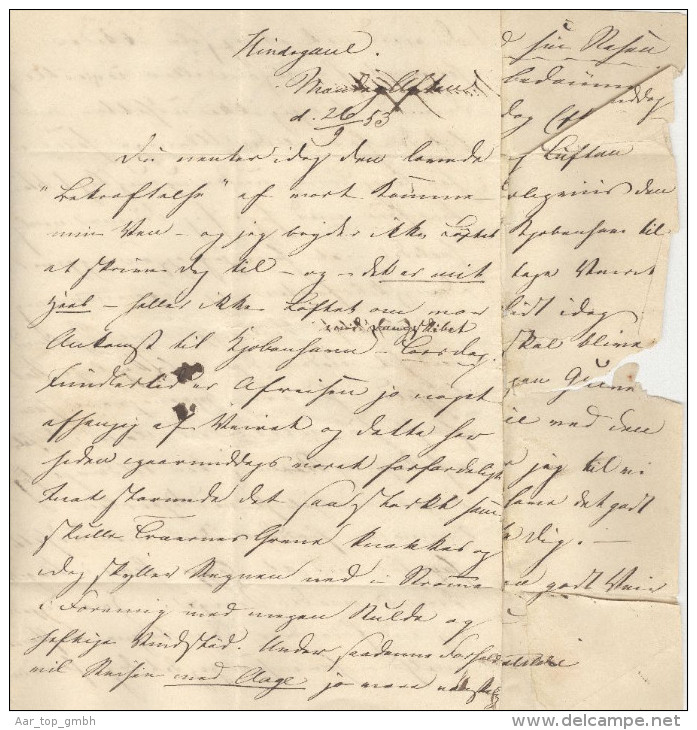 Dänemark 1853-09-26 Middelfart Brief Mit Mi#1IIa 3k-Ring-O #42 Nach Kopenhagen - Lettres & Documents