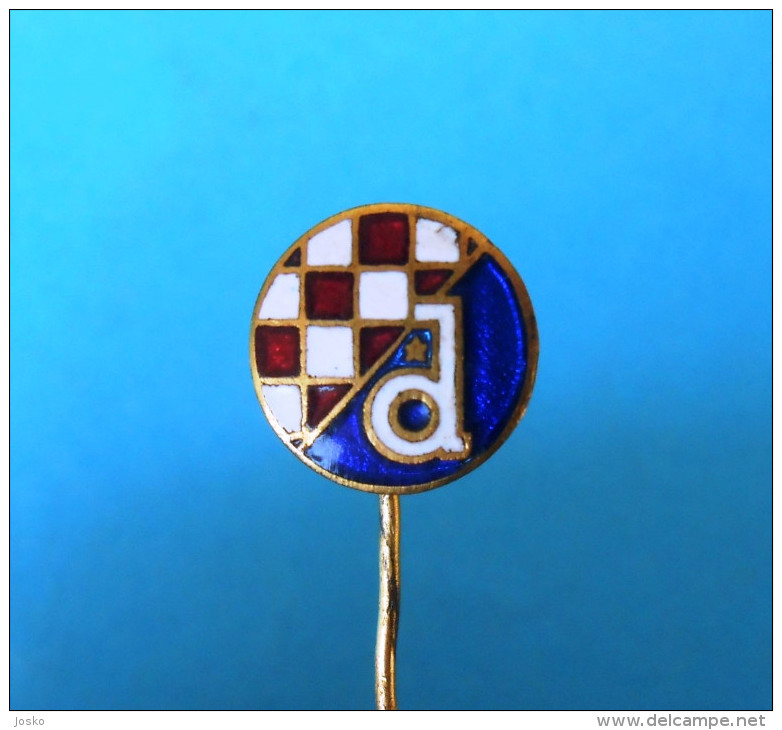 NK DINAMO ZAGREB - Croatia Ex Yugoslavia Old Old Enamel Football Pin * Fussball Foot Calcio Futbol Croatie Kroatien - Fussball