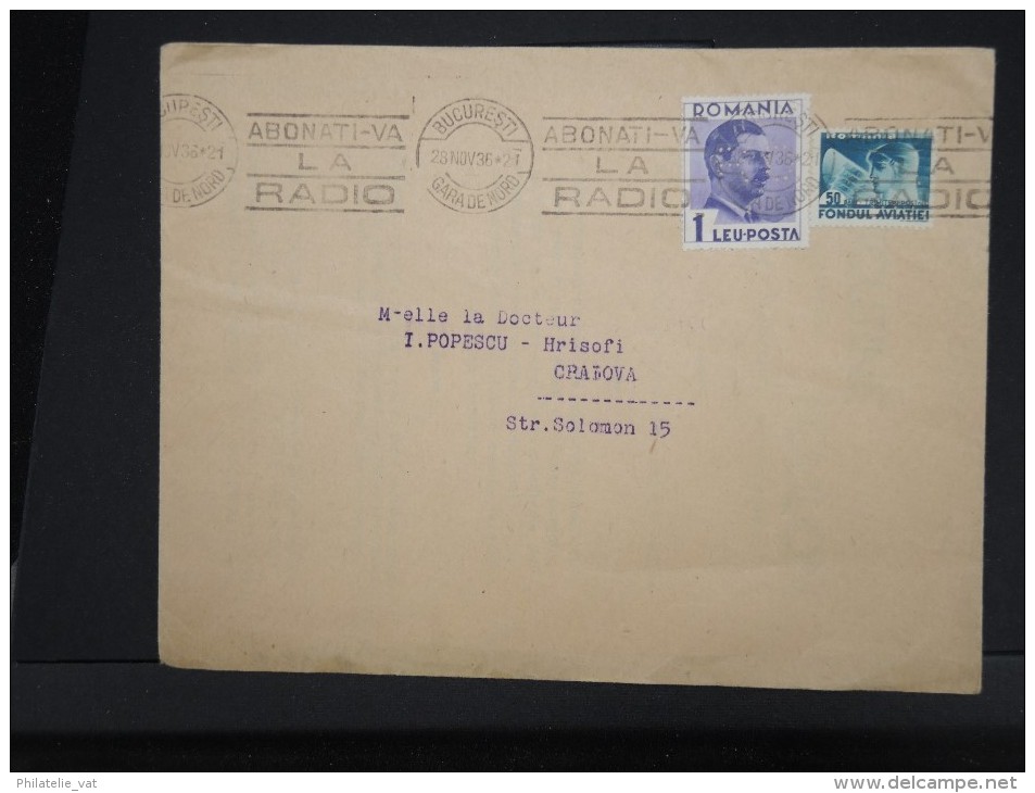 ROUMANIE-Enveloppe De Bucarest Pour Cracovie En 1936  Aff Timbres Perforés    à Voir  P6142 - Brieven En Documenten