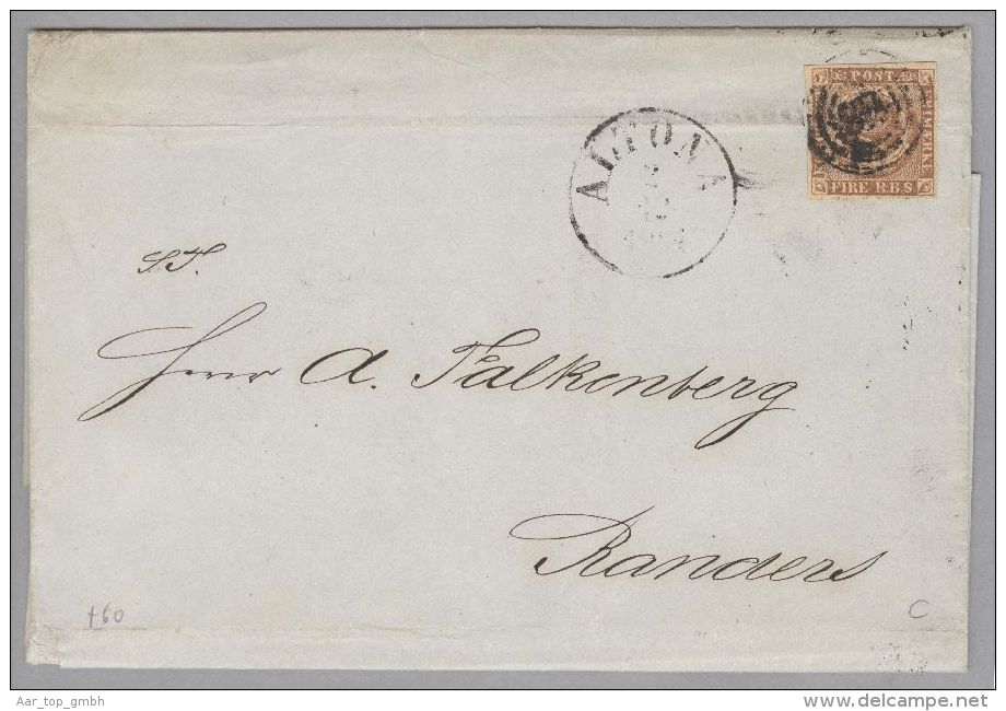 Dänemark 1854-12-02 Altona Brief Mit Mi#1IIc Fa#2DF Af#1 Nach Ranaers Befund G. - Cartas & Documentos