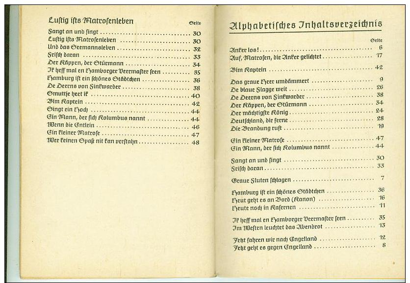 Liederbuch Der Kriegsmarine -Heft 2 -Original -56 Seiten -Sehr Guter Zustand - 1939-45