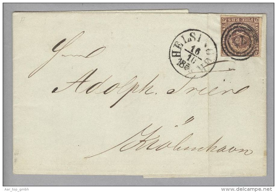 Dänemark 1853-10-16 Helsingör Brief Mit Mi#IIa Nach Kopenhagen - Used Stamps