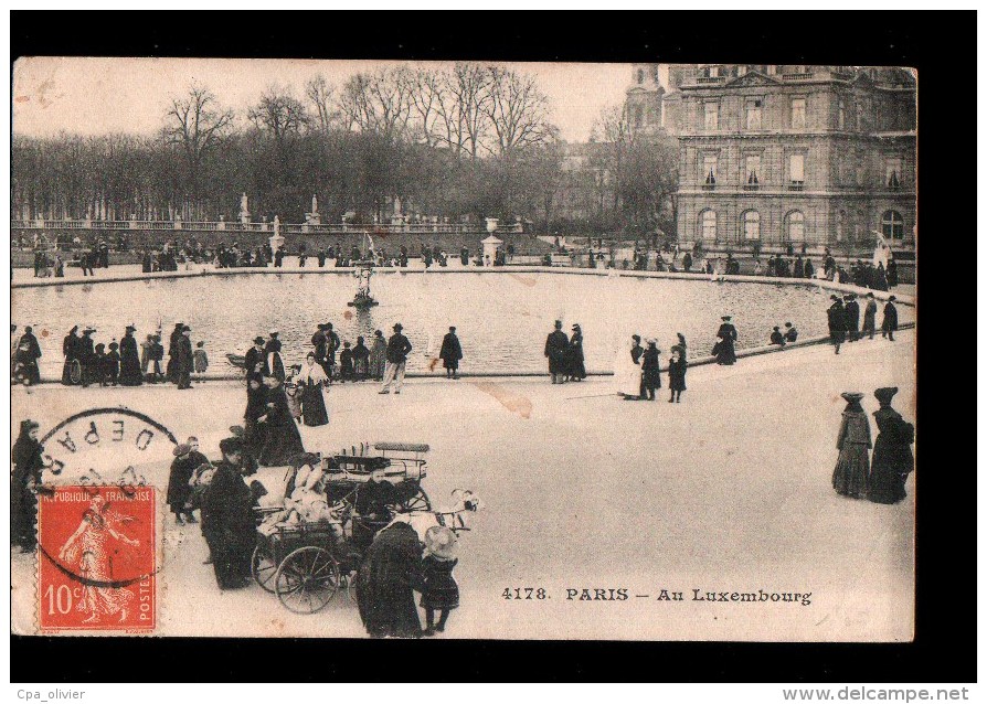 75 PARIS VI Jardin Du Luxembourg, Voiture à Chèvres, Ed ? 4178, 1910 - Arrondissement: 06