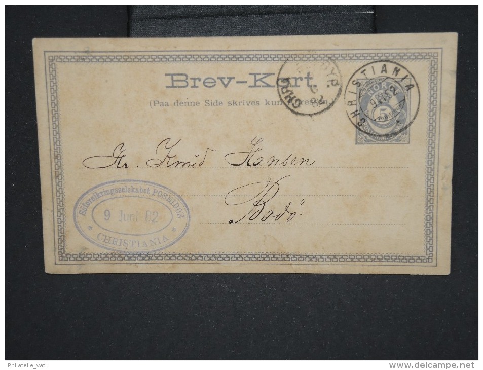 NORVEGE-Entier Postal De Christiania  1882    à Voir  P6151 - Postwaardestukken