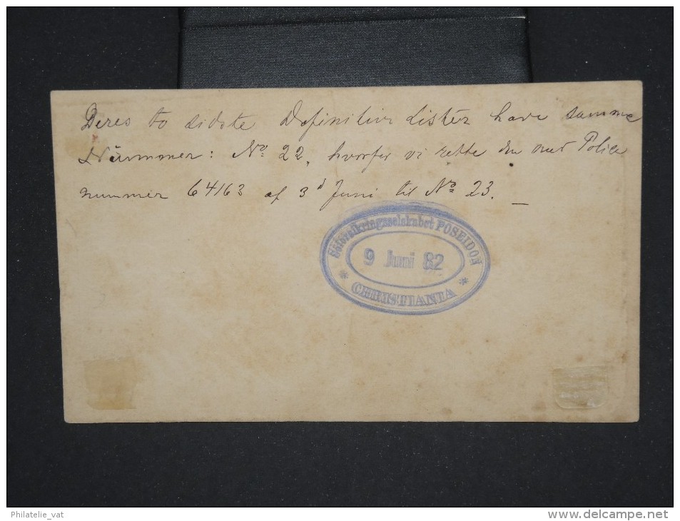 NORVEGE-Entier Postal De Christiania  1882    à Voir  P6151 - Postal Stationery