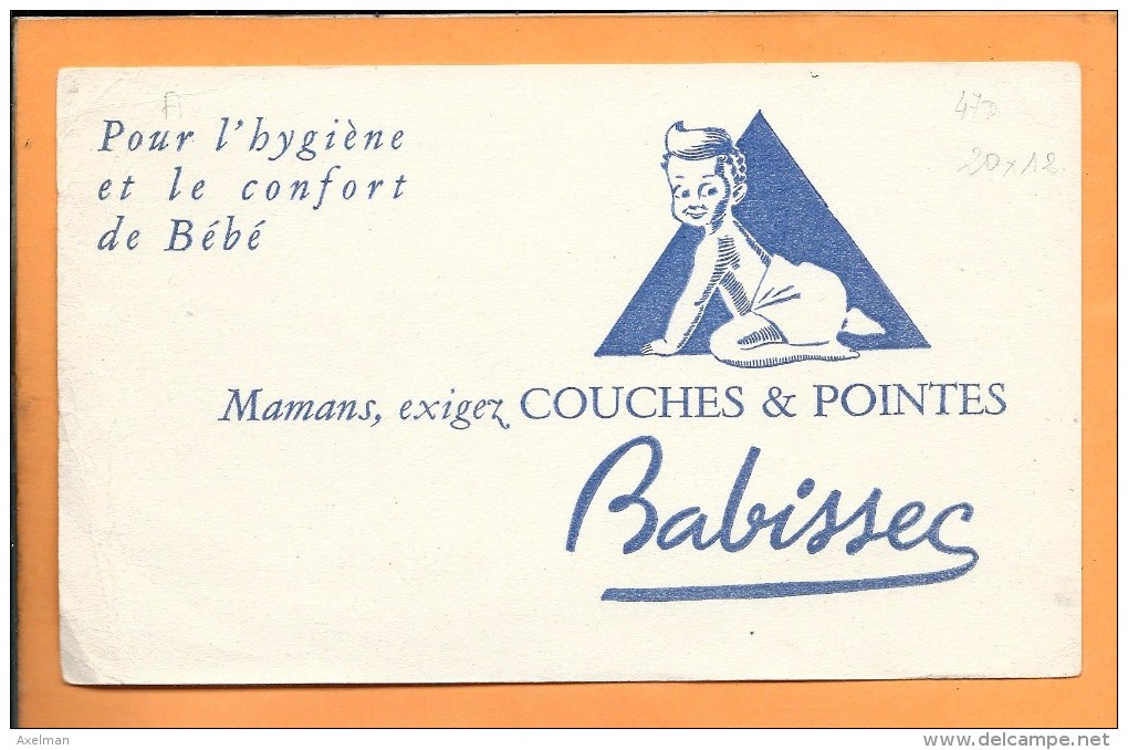 BUVARD 20 X 12: Hygienne Bébé Couches & Pointes Babissec - H