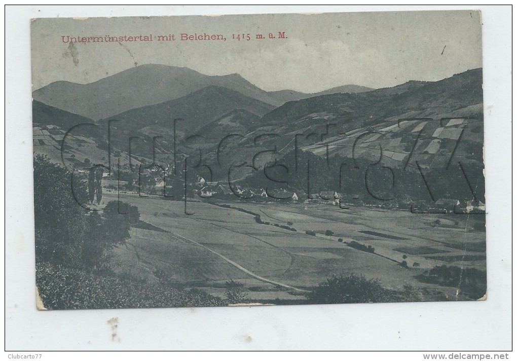 Münstertal / Schwarzwald (Allemagne, Bad-Wurtemberg) :  Blick General Nach Der Untermünstertal Im 1910 PF. - Münstertal