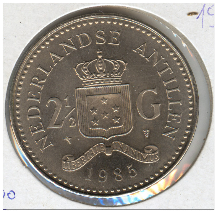 Netherland Antilles 2 1/2 Gulden 1985 UNC - Antille Olandesi