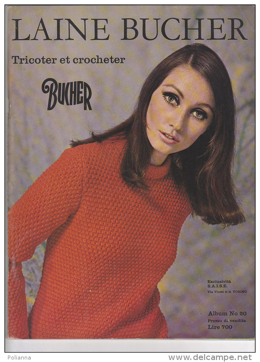 RA#50#12 LAINE BUCHER TRICOTER ET CROCHETER Album N.20 Anni '60/MODA/MAGLIA/LAVORI FEMMINILI - Moda