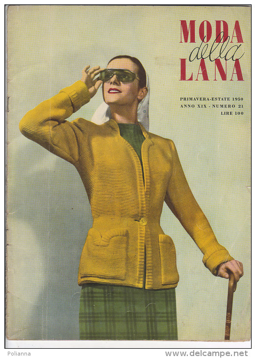 RA#50#20 MODA DELLA LANA N.21 PRIMAVERA ESTATE 1950/MODA MAGLIA/LAVORI FEMMINILI/PUBBLICITA' LANE ROSSI - Moda