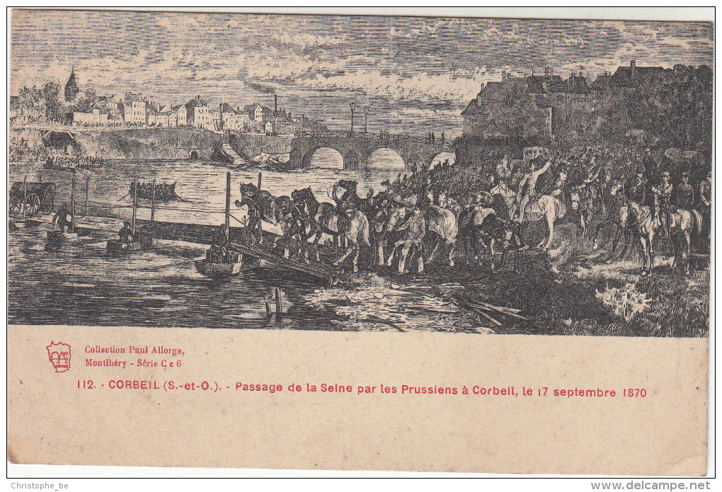 CPA Corbeil, Passage De La Seine Par Les Prussiens à Corbeil Ke 17 Septembre 1870 (pk19479) - Corbeil Essonnes