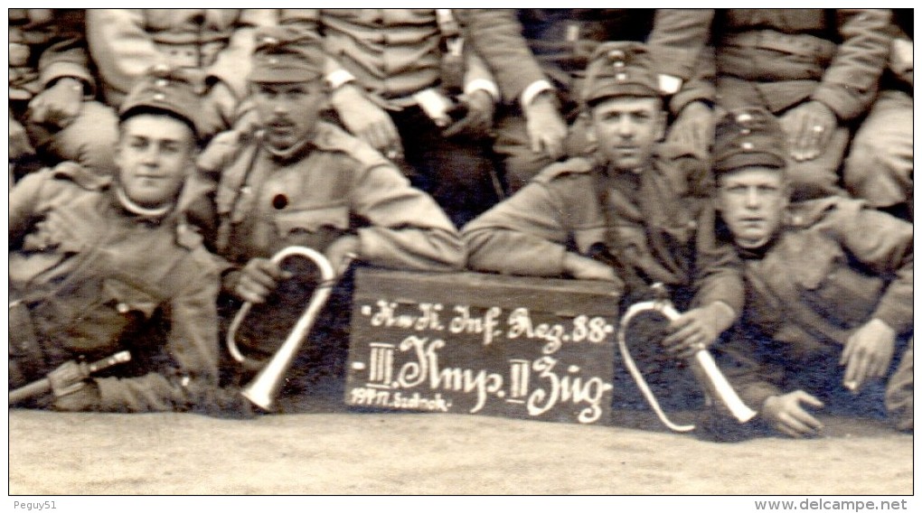 Hongrie. Szolnok. Carte-photo. Officiers Et Soldats Du 88ème Régiment D'infanterie.1917 - Hungary