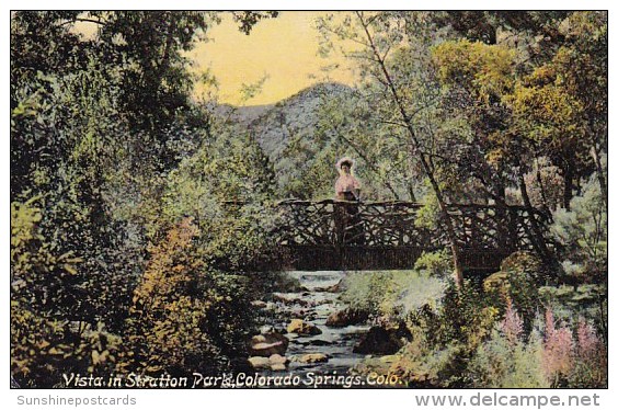 Vista In Stratton Park Colorado Springs Colorado 1909 - Colorado Springs