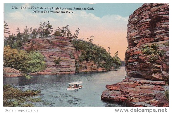 The Jaws Showing High Rock And Romance Cliff Dells Of The Wisconsin River Racine Wisconsin - Racine