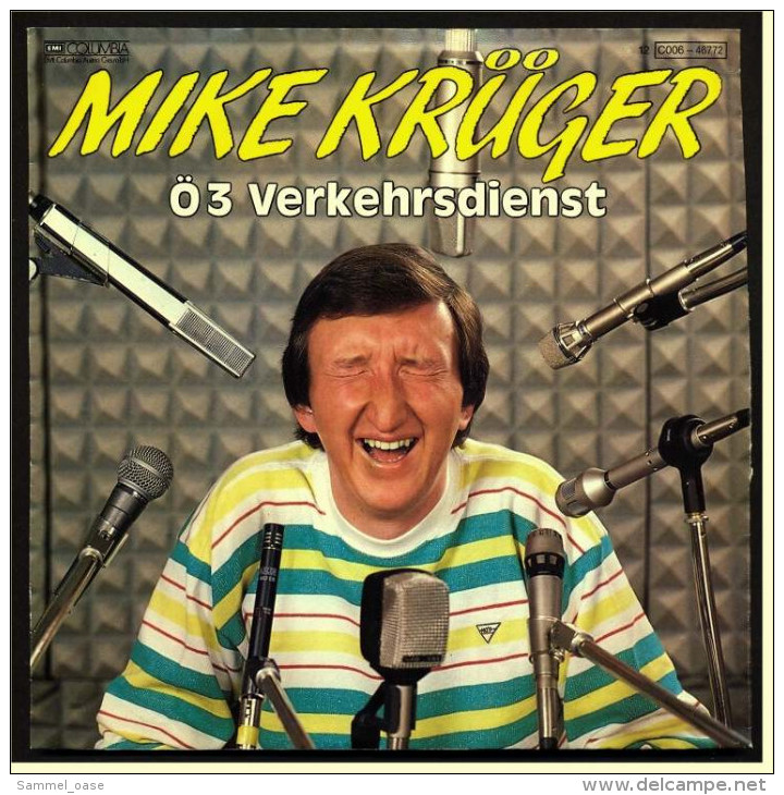 Seltene 7" Single Mike Krüger  -  Ö3 Verkehrsdienst / Verkehrt Herum  ,  Von EMI 1983 - Sonstige - Deutsche Musik