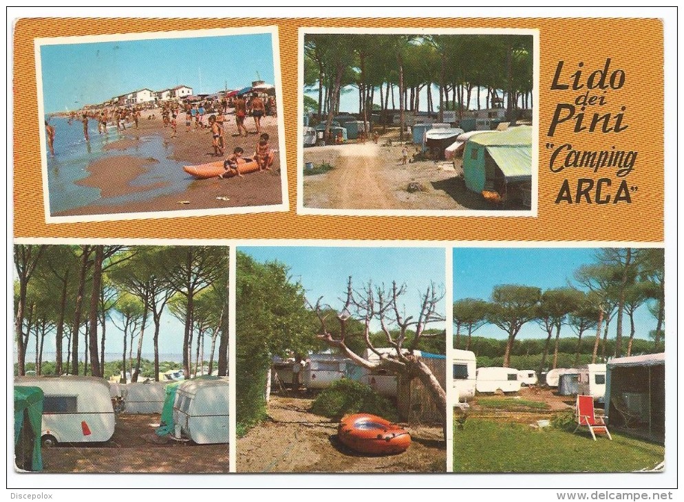 B3845 Anzio (Roma) - Lido Dei Pini - Camping Arca - Panorama - Vedute - Multipla / Viaggiata 1971 - Altri & Non Classificati