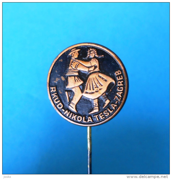 NIKOLA TESLA - Famous Inventor * Vintage Pin Badge Radio Physicist Physicien Physiker Inventeur Anstecknadel Distintivo - Celebrities