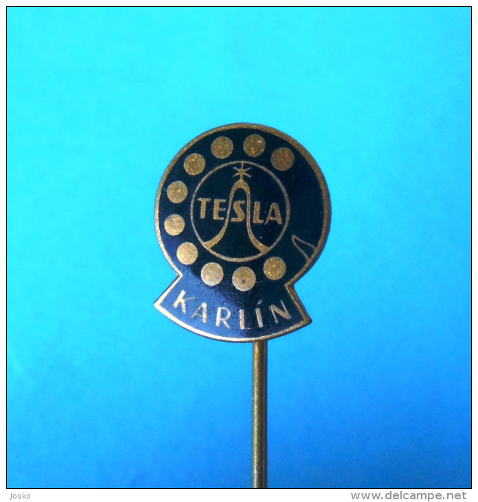NIKOLA TESLA - Famous Inventor * Vintage Pin Badge Radio Physicist Physicien Physiker Inventeur Anstecknadel Distintivo - Celebrities