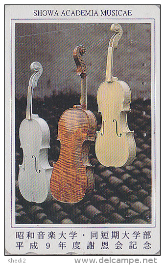 Télécarte Japon - Musique -  VIOLON - VIOLIN Japan Music Phonecard - GEIGE Telefonkarte - 31 - Musica