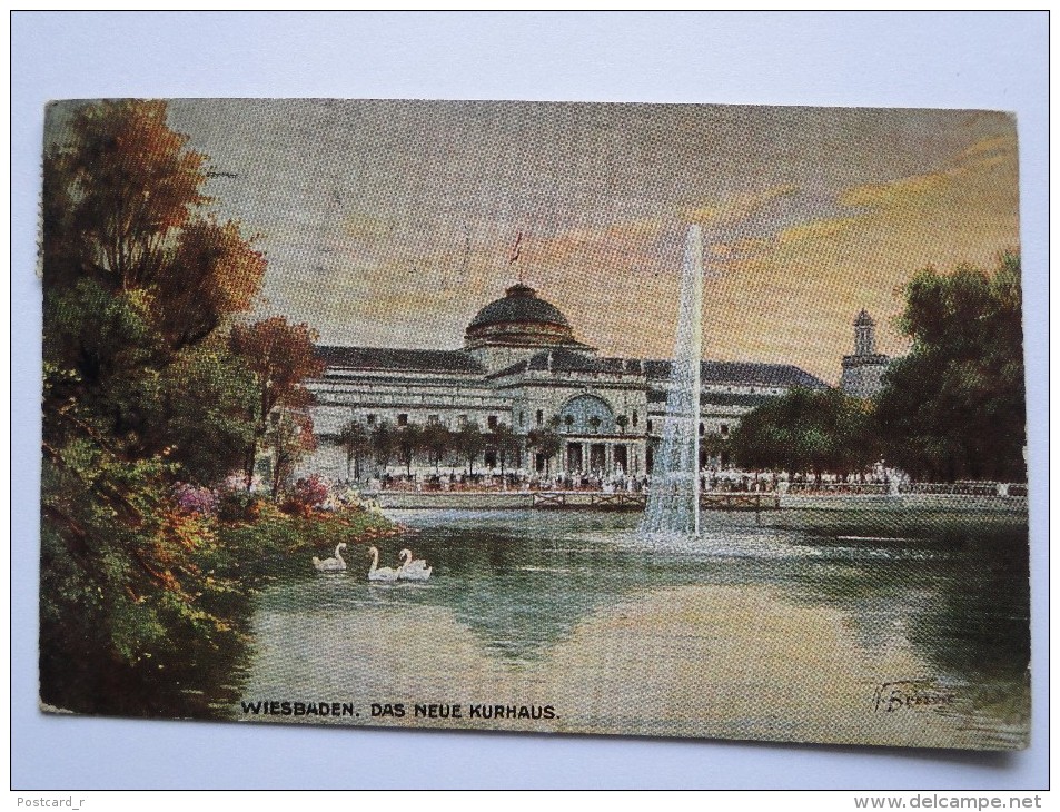 Wiesbaden Das Neue Kurhaus   Stamp 1923  A2 - Wiesbaden