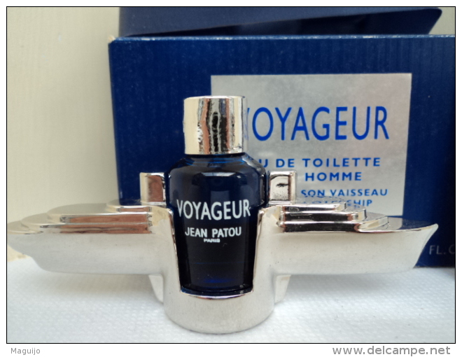 PATOU" VOYAGEUR" VAISSEAU &MINI EDT 5 ML + LE PAPIER LIRE !!! - Miniaturen Flesjes Heer (met Doos)