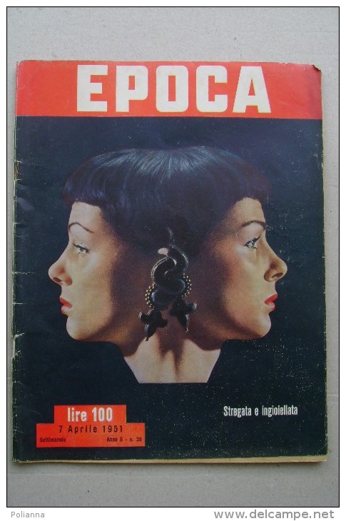 PCQ/54 Rivista EPOCA N.26 - 1951/AUTO FIAT 1400/INDOCINA/SUONATORI POPOLARI ROMANI/AEREI A REAZIONE GIOCATTOLO - Scientific Texts