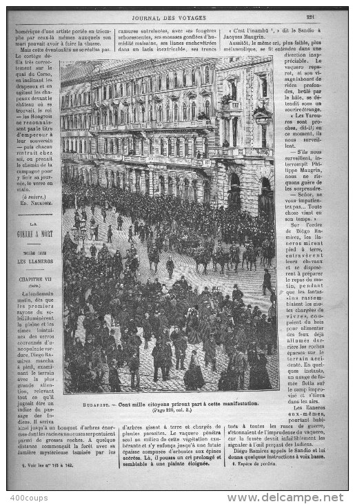 Du 4 Octobre 1891- Journal Des Voyages N° 743 - Scaphandrier - Les Petits Archers - Budapest - - Non Classés